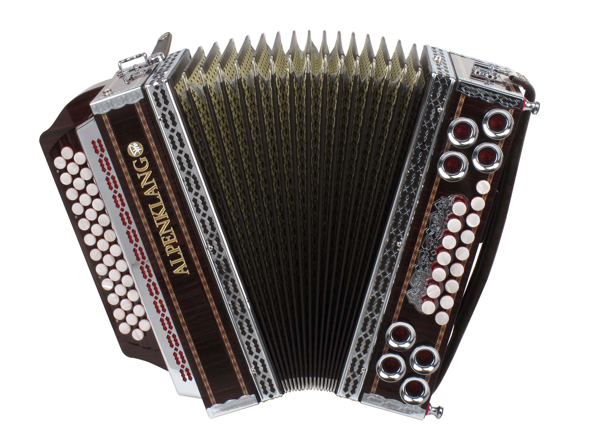 Alpenklang Pro Deluxe Harmonika 4-reihig, 3-chörig