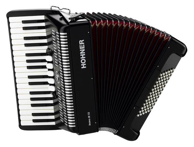 Hohner Bravo III 72 Akkordeon Schwarz