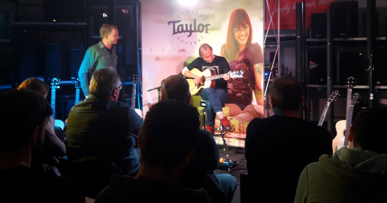 Taylor Road Show 2017 im Musikhaus Kirstein mit Stephan Fuchs und Simon Tächl.