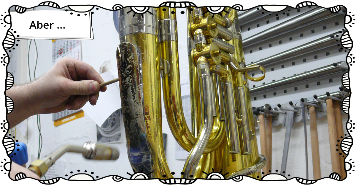 Tuba Werkstatt Reparatur Bogen