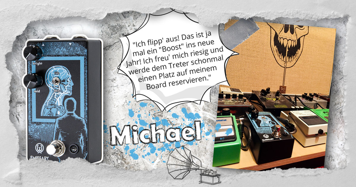 Michael aus dem Saarland hat ein Walrus Boost Effektpedal gewonnen.