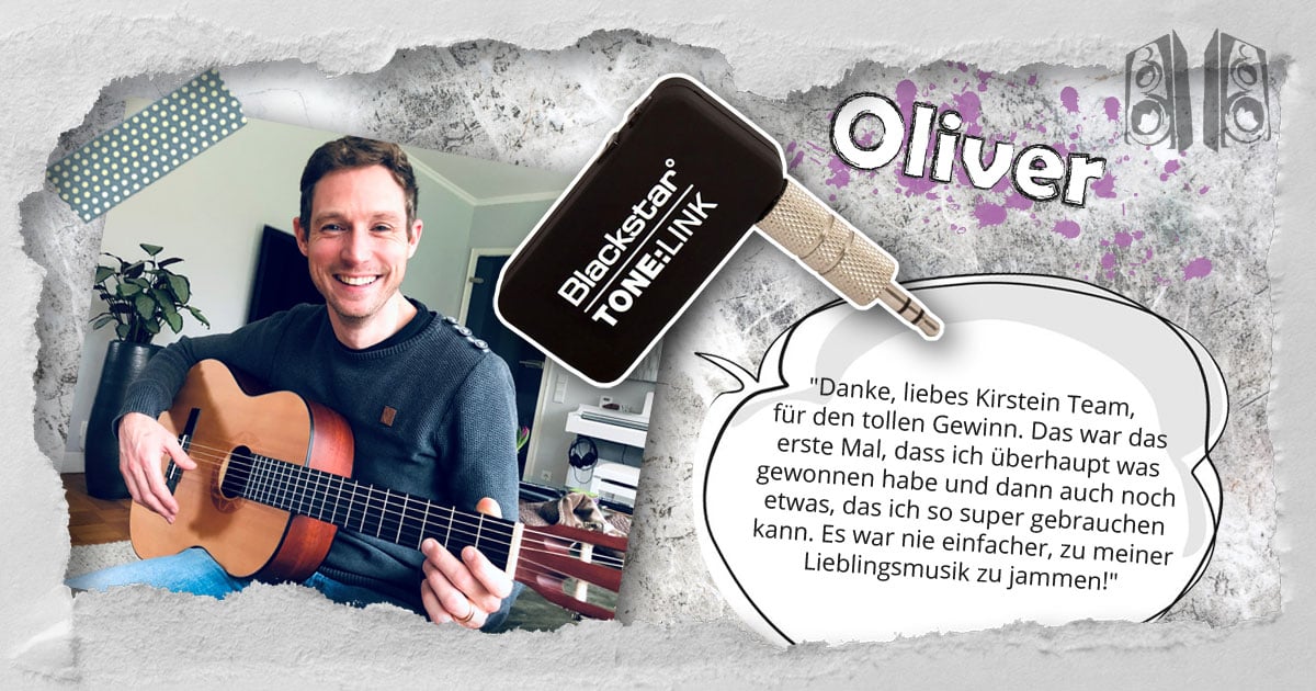Oliver aus Nordrhein-Westfalen hat einen Blackstar Tone Link gewonnen.
