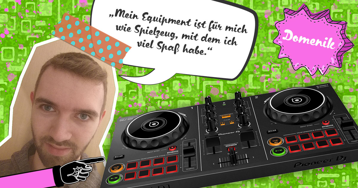 Domenik aus Sachsen hat einen Pioneer DJ DDJ-200 gewonnen.