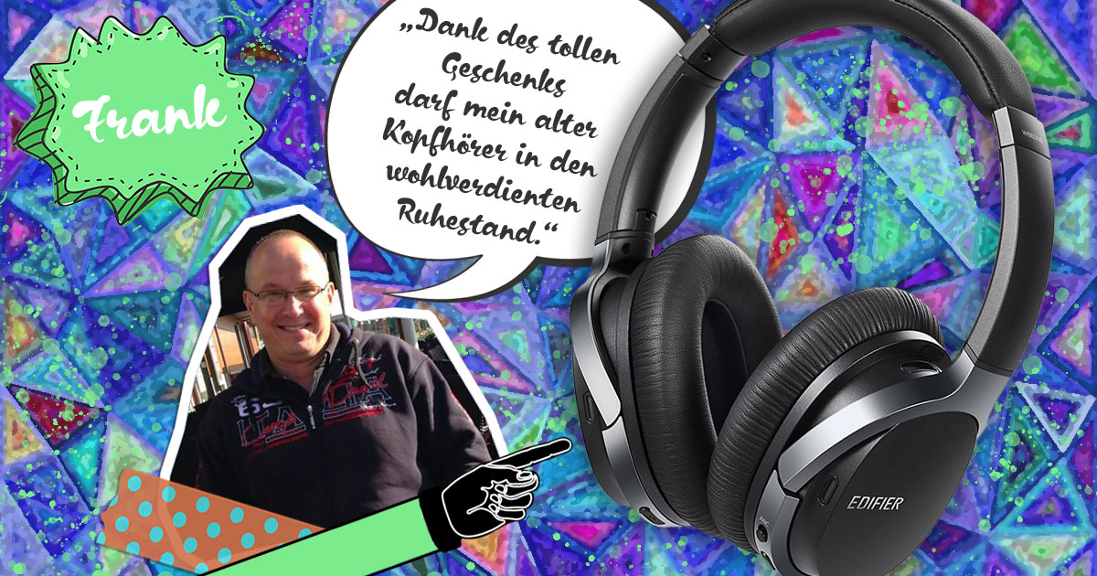 Frank aus Niedersachsen hat einen Edifier W860NB Stereo Bluetooth ANC Kopfhörer gewonnen.