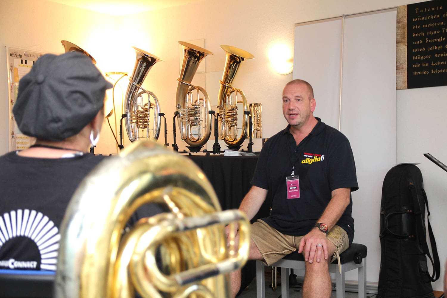 Herbert Hornig während seines Tuba-Workshops im Rahmen der MusiConnect 2024