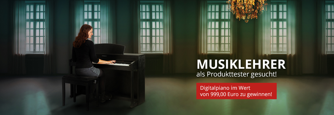 Das Musikhaus Kirstein sucht drei Klavierlehrer(innen), die Lust haben, das E-Piano Steinmayer DP-360 zu testen.