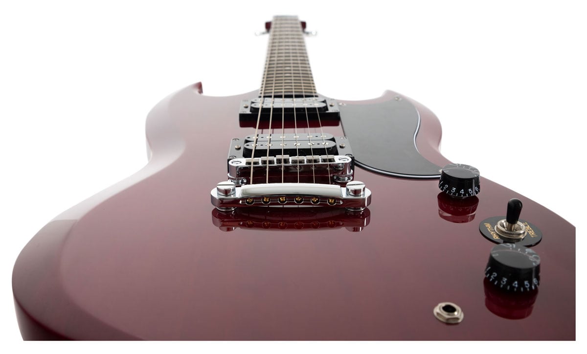 Shaman Element Series DCX-100R E-Gitarre dunkelrot.
