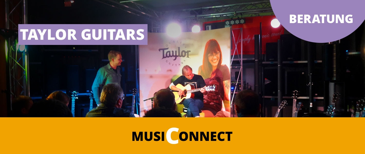 Taylor Guitars Expertenberatung bei der MusiConnect 2024 im Musikhaus Kirstein