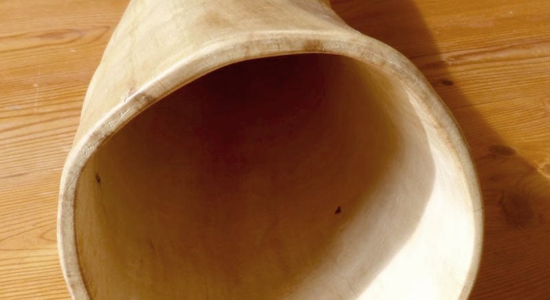Ein von Ralph Klee gebautes Didgeridoo.