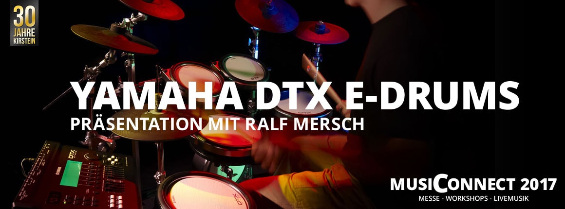 Yamaha E-Drum-Workshop mit Ralf Mersch bei der MusiConnect 2017.