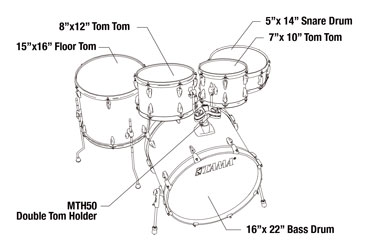 Tama Ie52kh6w Hbk Imperialstar Drumkit Hairline Black