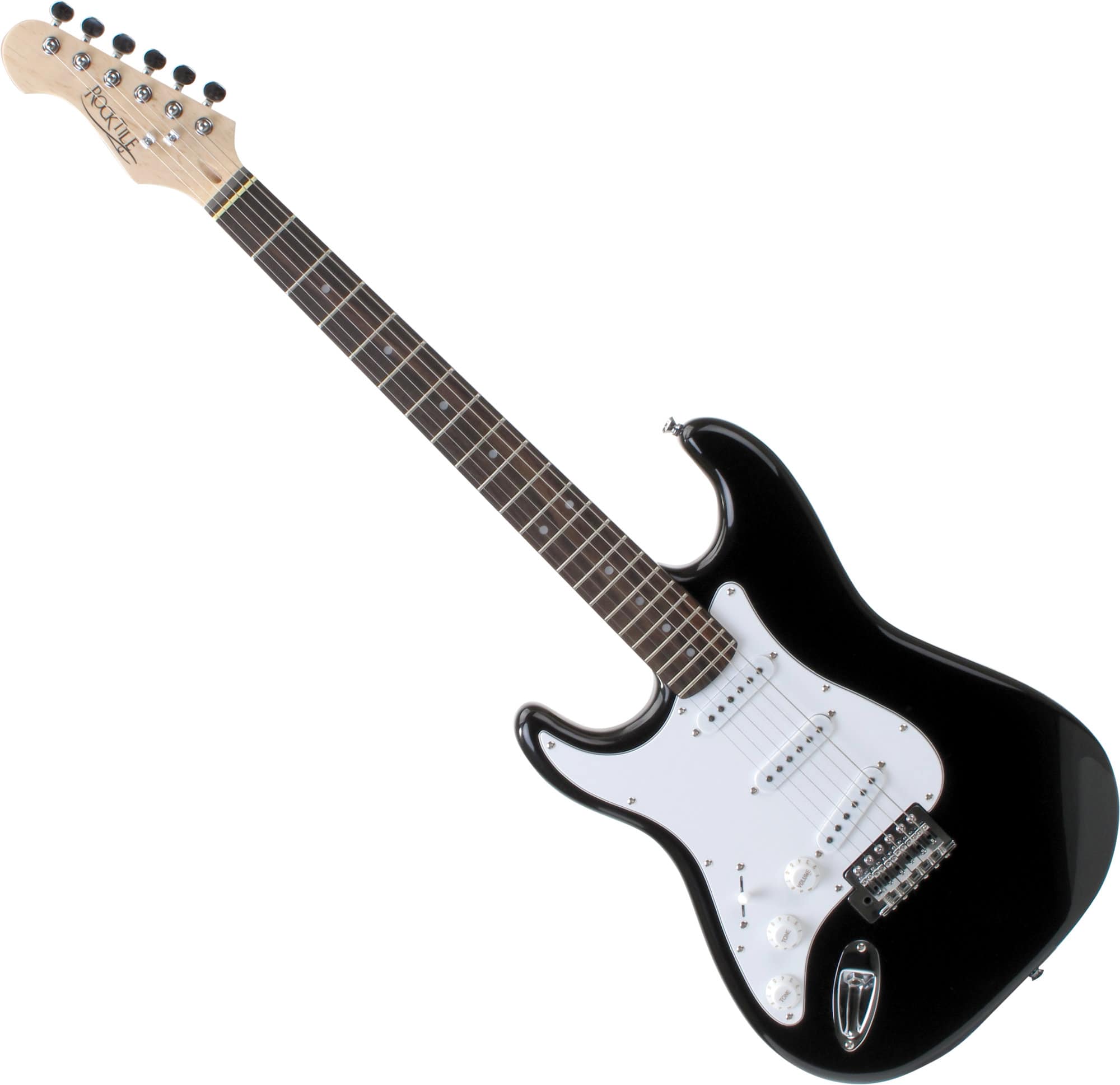 Rocktile Pro ST3-BK/RW-L Linkshänder (Lefty) E-Gitarre Black Abbildung 1