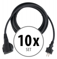 Set of 10 Stagecaptain PSPEXT-2.5 Extension Cable IP44 2.5m