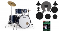 Pearl RS525SC/C743 Roadshow Drumset Royal Blue Metallic Beginner Set