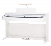 Classic Cantabile DP-50 WM E-Piano weiß matt Set inkl. Klavierleuchte
