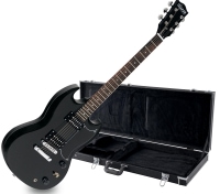 Shaman Element Series DCX-100B Set de guitarra eléctrica negra con estuche