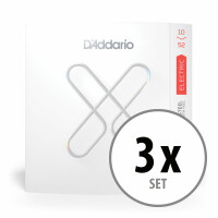 D'Addario XS Nickel Plated Steel 10-52 Light Top/Heavy Bottom 3x Set