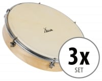 XDrum HTM-12S 12" Hand Drum with Natural Skin Set of 3