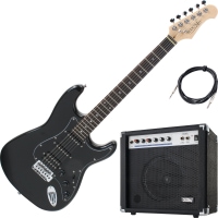 Rocktile Pro ST60-BK E-Gitarre All Black AK20G Set