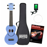 Mahalo U-Smile Serie Sopran-Ukulele hellblau Set