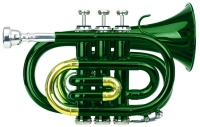 Classic Cantabile Brass TT-400 Bb Pocket Trumpet green