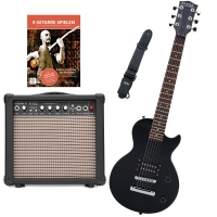 Rocktile L-50B Junior escala 3/4 guitarra eléctrica set con amplificador, correa y cable