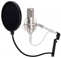 Pronomic CM-100S large-diaphragm studio microphone and pop filter