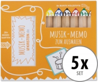 Kirstein Music coulour and create Memory Game including coulouring pencils set of 5