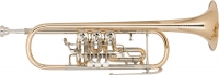 Miraphone Modell 9R Bb-Konzerttrompete mit 2 Wasserklappen, Goldmessing