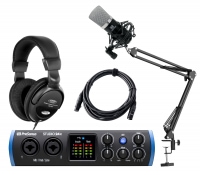 PreSonus Studio 24c USB-C Audio Interface Podcast Set