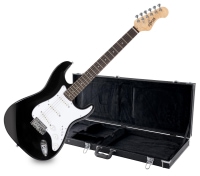 Shaman Element Series STX-100B Electric Guitar Black Set incl. Case
