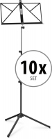 10x Set Classic Cantabile 100 muziekstandaard Medium Zwart