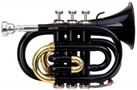 Classic Cantabile Brass TT-400B trompeta de bolsillo negro