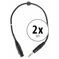 Pronomic Stage JSXF-0.5 XLR/Stereo Jack Cable 0.5m 2x Set