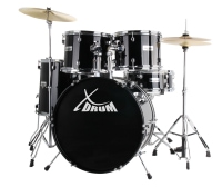 XDrum Semi 22" Standard Schlagzeug Midnight Black inkl. Schule