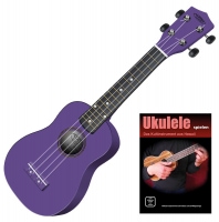 Classic Cantabile US-100 VT soprano ukulele violet SET incl. book