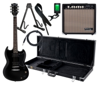 Shaman Element Series DCX-100B Electric Guitar Black Complete Set