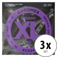 D'Addario ECG24 XL Chromes 3x Set