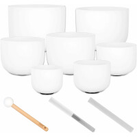 Sela SECF-SET Crystal Singing Bowl Set Frosted 440 Hz