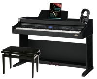 Classic Cantabile DP-A 410 SH Digitale Piano Zwart Hoogglans Set met Pianobank en Hoofdtelefoon
