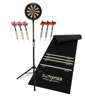 Stagecaptain DBS-1715 Bullseye Pro Dart Board with Stand and Mat Set