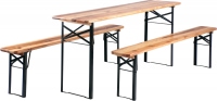 Stagecaptain BB-180 Hirschgarten Ensemble table et banc bois de jardin 170 cm