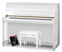 Kawai K-200 WH/P Klavier Weiß Hochglanz Set