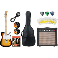 Shaman Element Series TCX-100VS Guitare électrique sunburst Set d'apprentissage