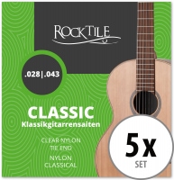 Rocktile cuerdas para guitarra clásica pack de 5