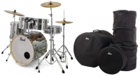 Pearl Export EXX705NBR/C21 Drumkit Smokey Chrome Set mit Taschen