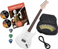 Rocktile Sphere Classic electric guitar white with accessories