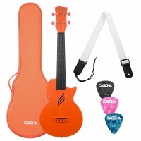 Cascha Carbon Fibre Ukulele Set Orange