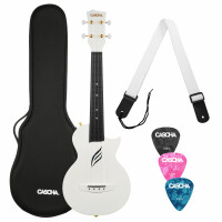 Cascha Carbon Fibre Ukulele Set Weiß