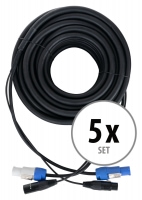 Pronomic Stage PPD-20 cable híbrido Powerplug/DMX Juego de 5